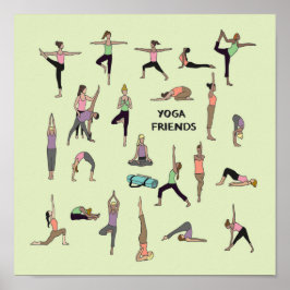 Yoga, yoga vrienden poster