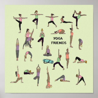 Yoga, yoga vrienden poster
