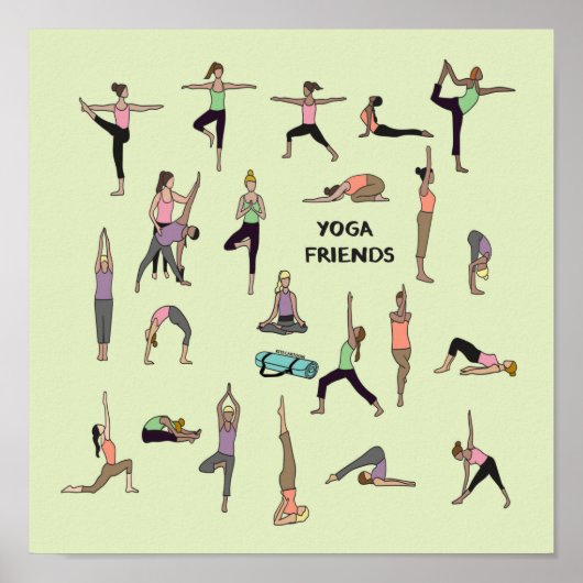 Yoga, yoga vrienden poster (Voorkant)