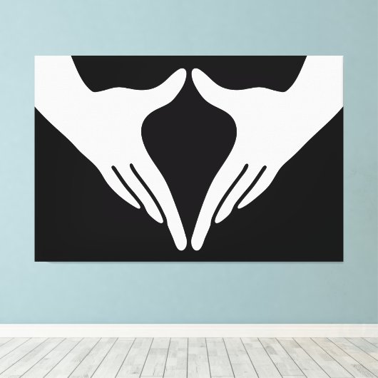 Yoga Yoni Mudra Canvas Afdruk (Insitu (Houten vloer))