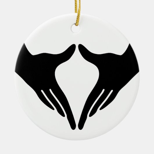 Yoga Yoni Mudra Keramisch Ornament (Voorkant)