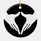 Yoga Yoni Mudra Keramisch Ornament (Achterkant)