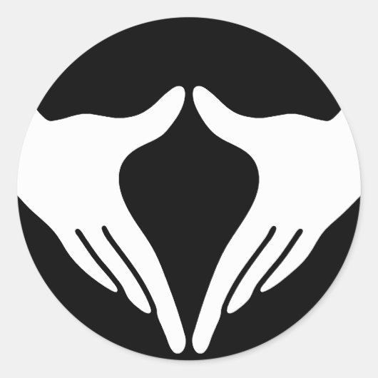 Yoga Yoni Mudra Ronde Sticker (Voorkant)