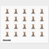 Yoga Yorki Vierkante Sticker (Vel)
