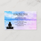 ** Yoga Zee Ocean Sunset Mindfulness Meditatie Visitekaartje (Achterkant)
