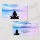 ** Yoga Zee Ocean Sunset Mindfulness Meditatie Visitekaartje (Voorkant / Achterkant)