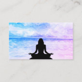 ** Yoga Zee Ocean Sunset Mindfulness Meditatie Visitekaartje (Voorkant)