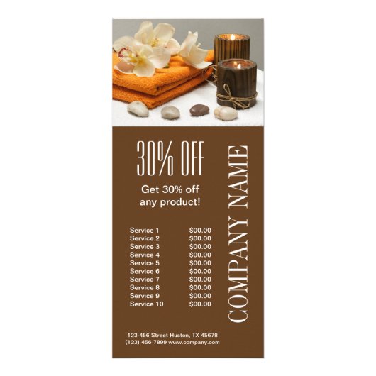 Yoga Zen Aromatherapie Skincare SPA Massagetherapi Reclamekaart (Voorkant)