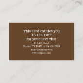 Yoga Zen Aromatherapie Skincare SPA Massagetherapi Visitekaartje (Achterkant)