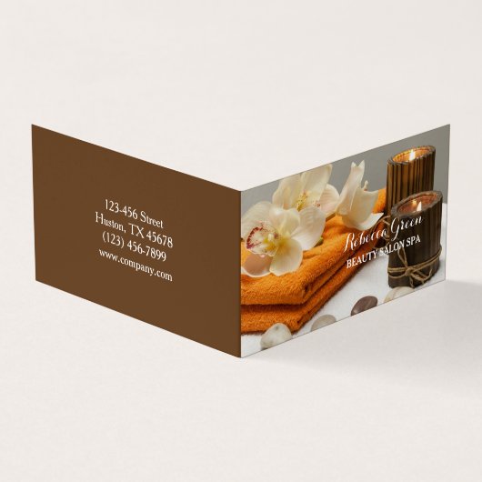 Yoga Zen Aromatherapie Skincare SPA Massagetherapi Visitekaartje (Buitenkant)