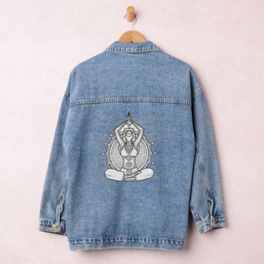 Yoga Zen Chakra symbool Denim Jacket (Hangar)