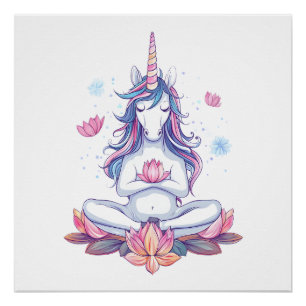 Yoga Zen Eenhoorn (1) Perfect Poster