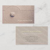 YOGA Zen Garden en het OM-symbool Pebble op de ran Visitekaartje (Voorkant / Achterkant)