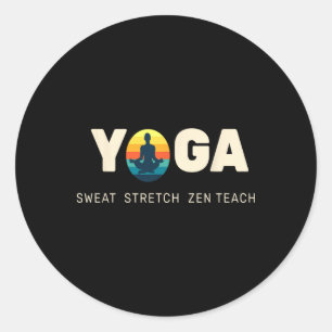 Yoga Zen Rekken Lance Flow Adem Mediteren Nu  Ronde Sticker