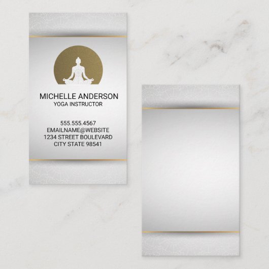 Yoga zittend logo visitekaartje (Voorkant / Achterkant)
