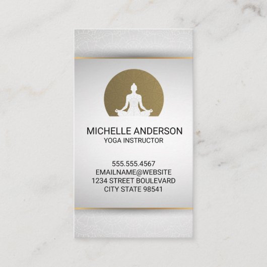 Yoga zittend logo visitekaartje (Voorkant)