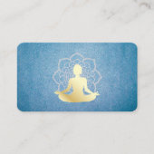 Yoga Zittende Lotus Leren Mandala Patroon Visitekaartje (Voorkant)
