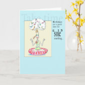 Yoga "zool" zoeken Verjaardagskaart Kaart (Gele Bloem)