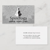 Yoga Zwart Wit Logo | Mandala Pattern Visitekaartje (Voorkant / Achterkant)
