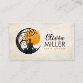 Yogaboom Maan en Zon - Waterverf Visitekaartje (Voorkant)