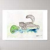 YogaCat in LizardPose Poster (Voorkant)