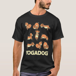 Yogadog Dog Pose Dogmotief Meditatie Acro Hatha Yo T-shirt
