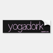 yogadork bumper sticker - zwart & roze (Voorkant)