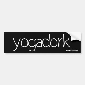 yogadork bumper sticker - zwart & wit