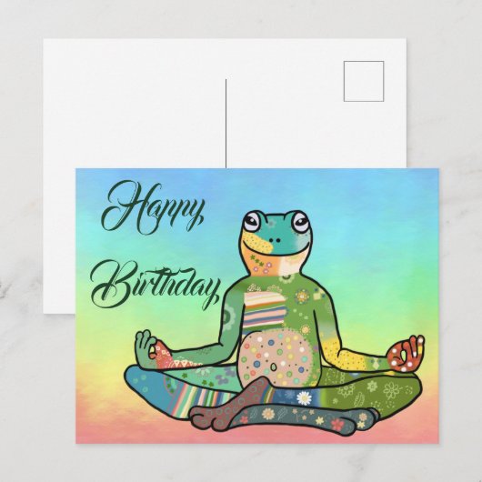Yogafrosch Postkarte Briefkaart (Voorkant / Achterkant)