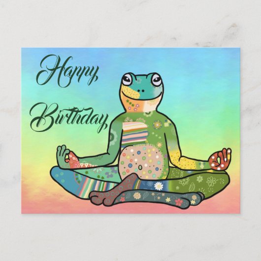 Yogafrosch Postkarte Briefkaart (Voorkant)