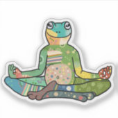 Yogafrosch Sticker (Voorkant)