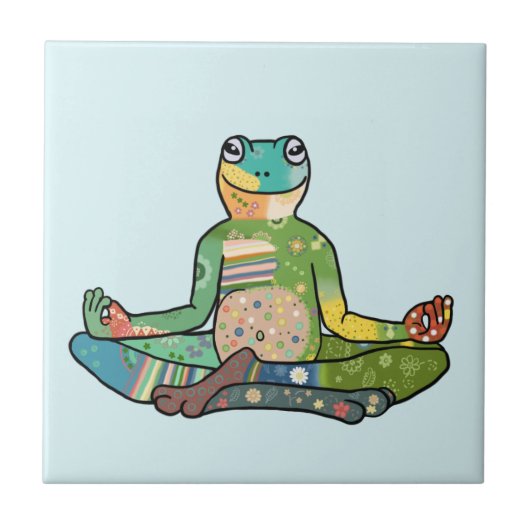 Yogafrosch Tegeltje (Voorkant)