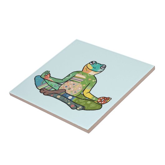 Yogafrosch Tegeltje (Zijkant)