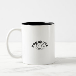 Yogaholic-Yoga-Meditation-Namaste-Fitness-Yogi-Zen Tweekleurige Koffiemok