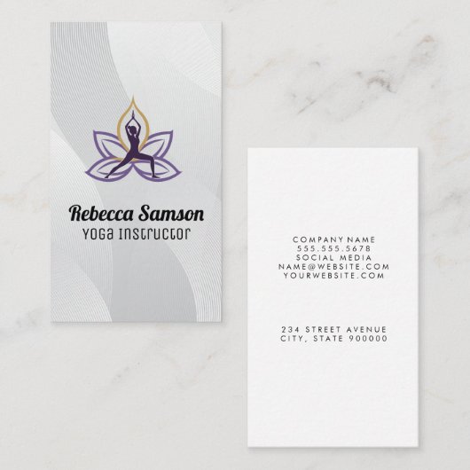 yogahouding | lotusbloem visitekaartje (Voorkant / Achterkant)