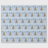 Yogahouding van ijsbeer cadeaupapier (Vlak)