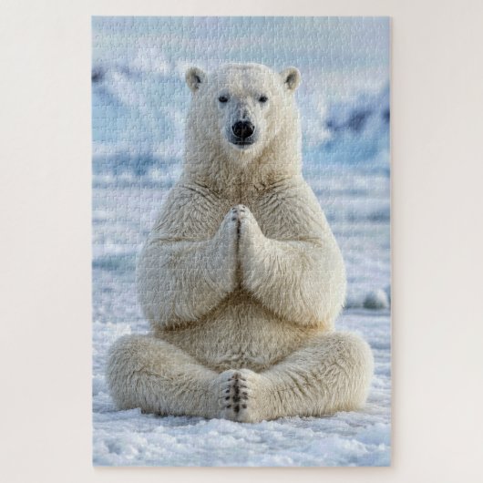 Yogahouding van ijsbeer legpuzzel (Verticaal)
