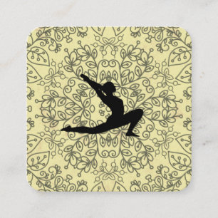 yogahouding   yoga-instructeur vierkante visitekaartje