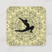 yogahouding | yoga-instructeur vierkante visitekaartje (Voorkant)