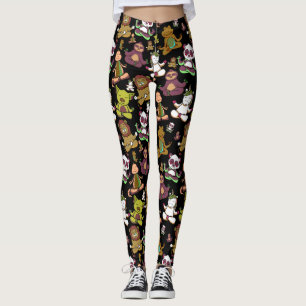 Yogahoudingen patroon   Yoga naadloos patroon 57 Leggings