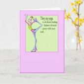 #Yogahumor, #yogapose, #yogabirthday, vriendschap Kaart (Gele Bloem)