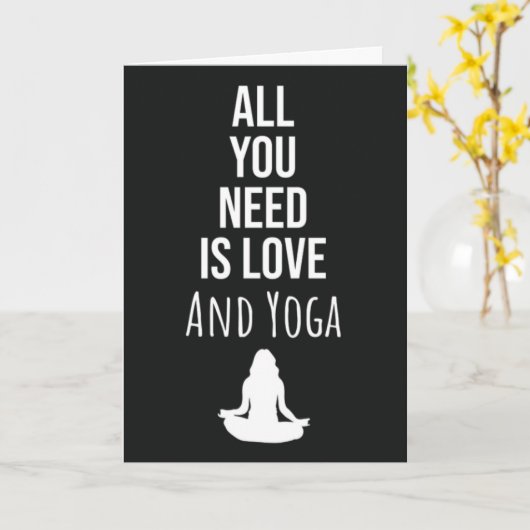 Yogakaarten voor de yogavrouw voor haar kaart (Gele Bloem)