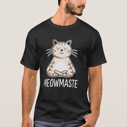 Yogakat, meditatiekat t-shirt (Voorkant)