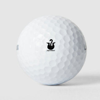 Yogakatjes Kalme Zen Illustratie Golfballen