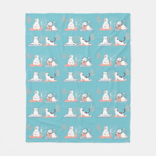 Yogakatjes lotus fleece deken
