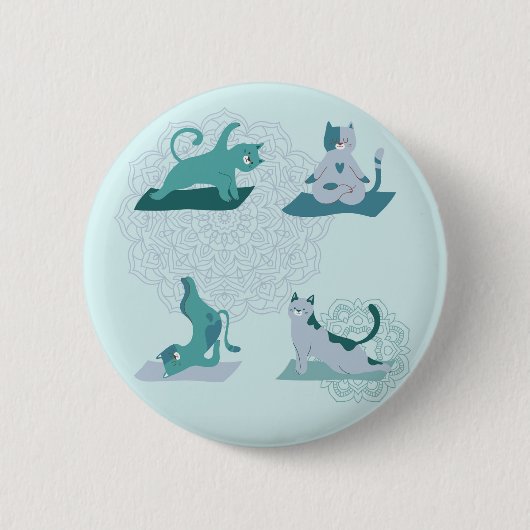 Yogakatjes Ronde Button 5,7 Cm (Voorkant)