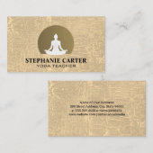 Yogaleraar | Gestreept grijs Visitekaartje (Voorkant / Achterkant)