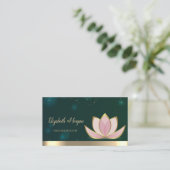 Yogaleraar Groen,Lotus Visitekaartje (Staand voorkant)