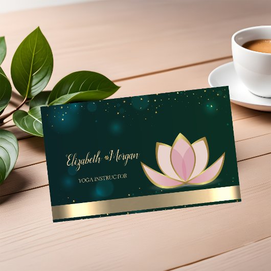 Yogaleraar Groen,Lotus Visitekaartje