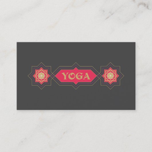 Yogaleraar, lessen visitekaartje (Voorkant)